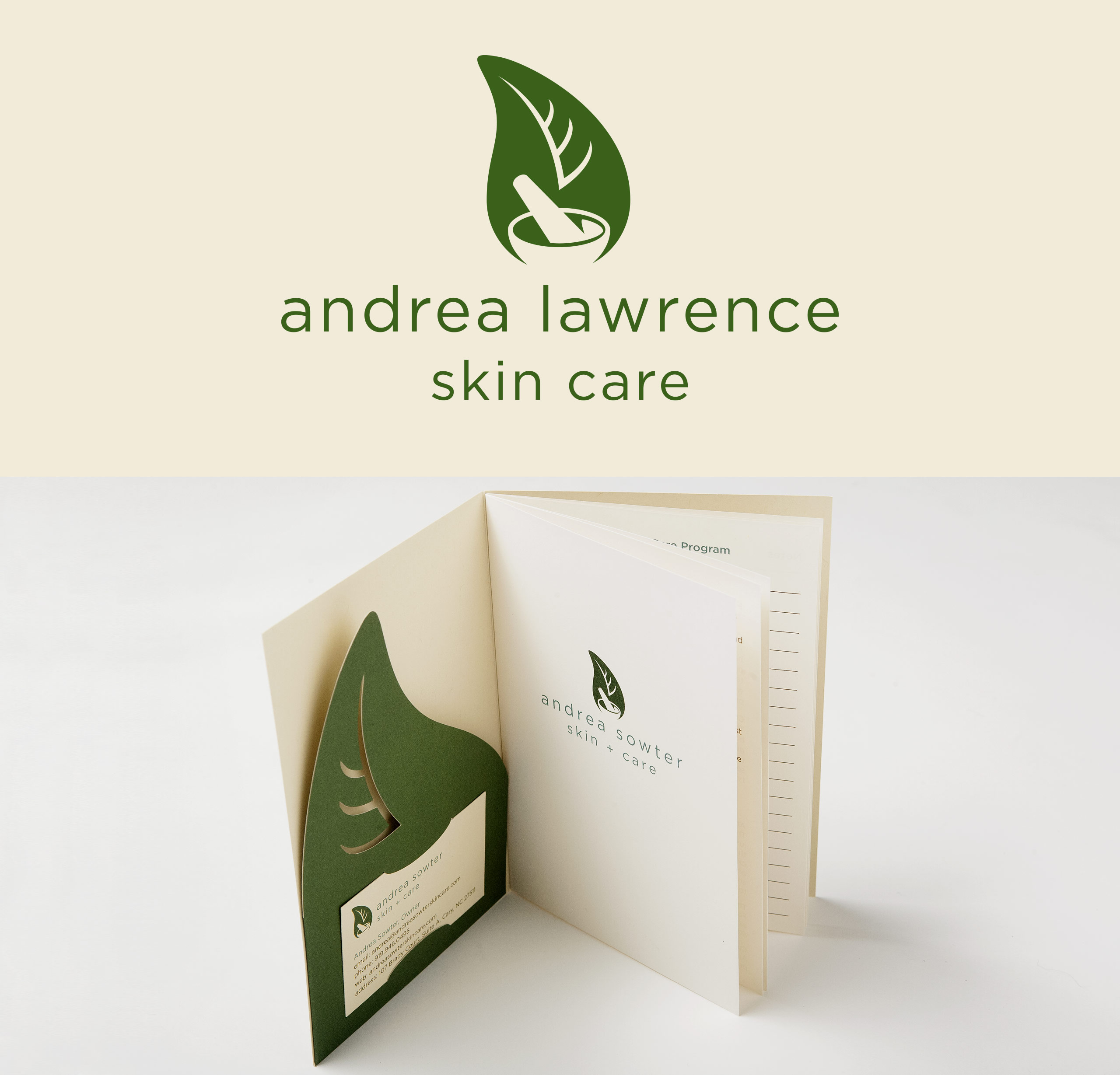 Andrea Lawrence Skin Care Logo Brochure