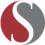 Silverstein Legal Logo Icon - Shite Serif Uppercase Letter S Inside Dark Red And Gray Circle