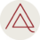 Red Tent Fund Icon - Dark red tent icon over ecru circle