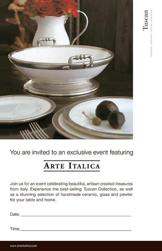 Layout of Arte Italica Tuscan collection poster