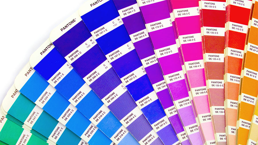 Photo of a Pantone swatch book