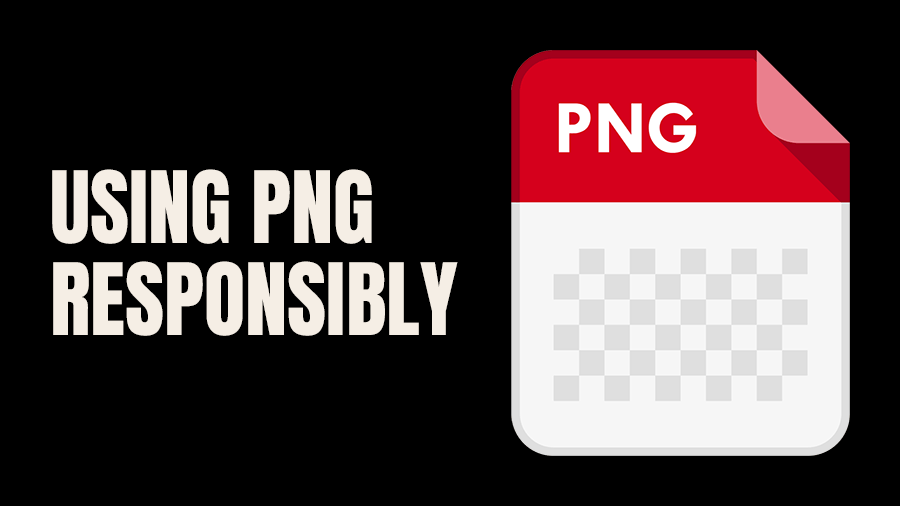 PNG icon and light cream sans-serif type over black background