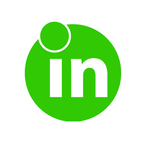 inMotionNow Icon - Bright green circle with white sans-serif type inside